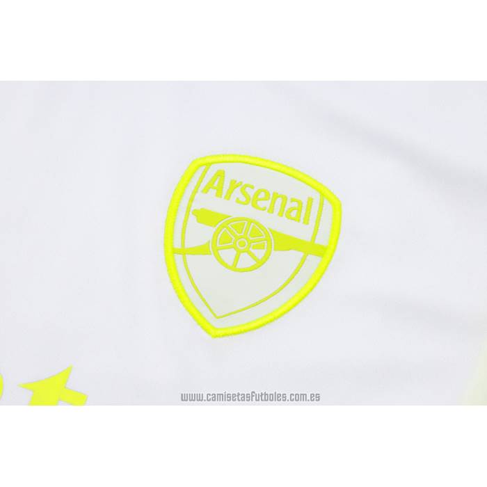 Chandal del Arsenal Manga Corta 2023-2024 Blanco - Pantalon Corto